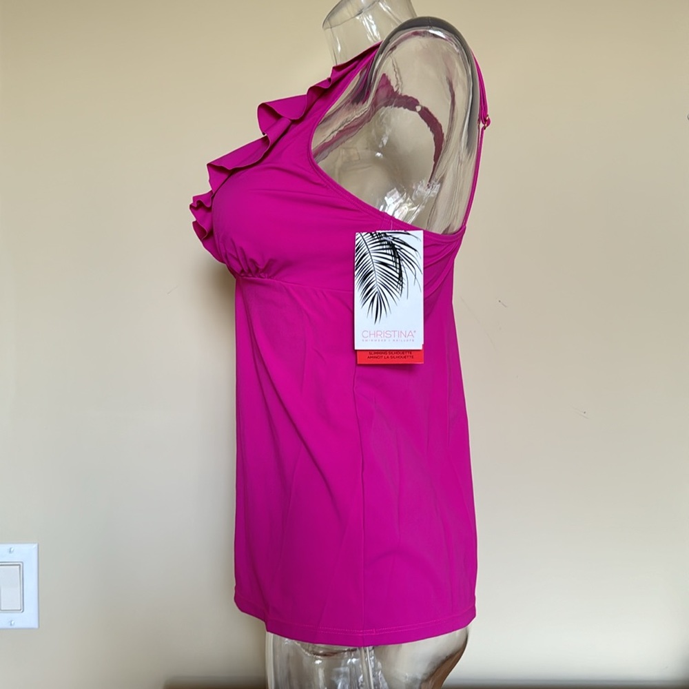 Christina Ruffle Tankini Top size 8 - Picture 2 of 5